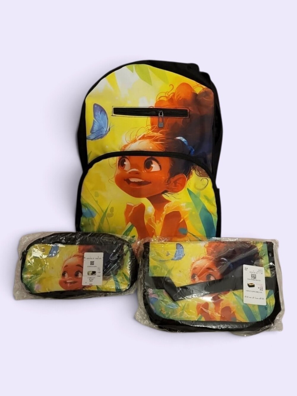 3 Piece 16" Bookbag Lunch Bag And Pencil Holder